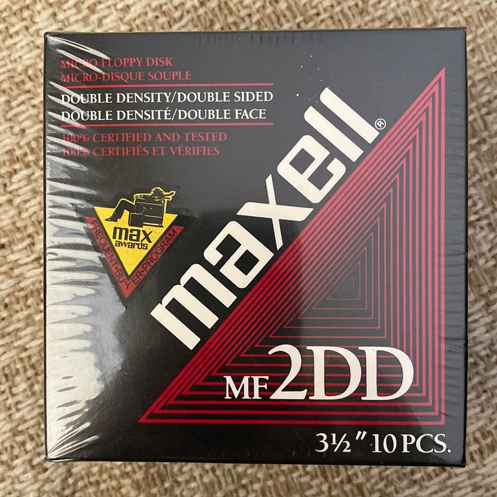 Vintage Maxell micro floppy discs